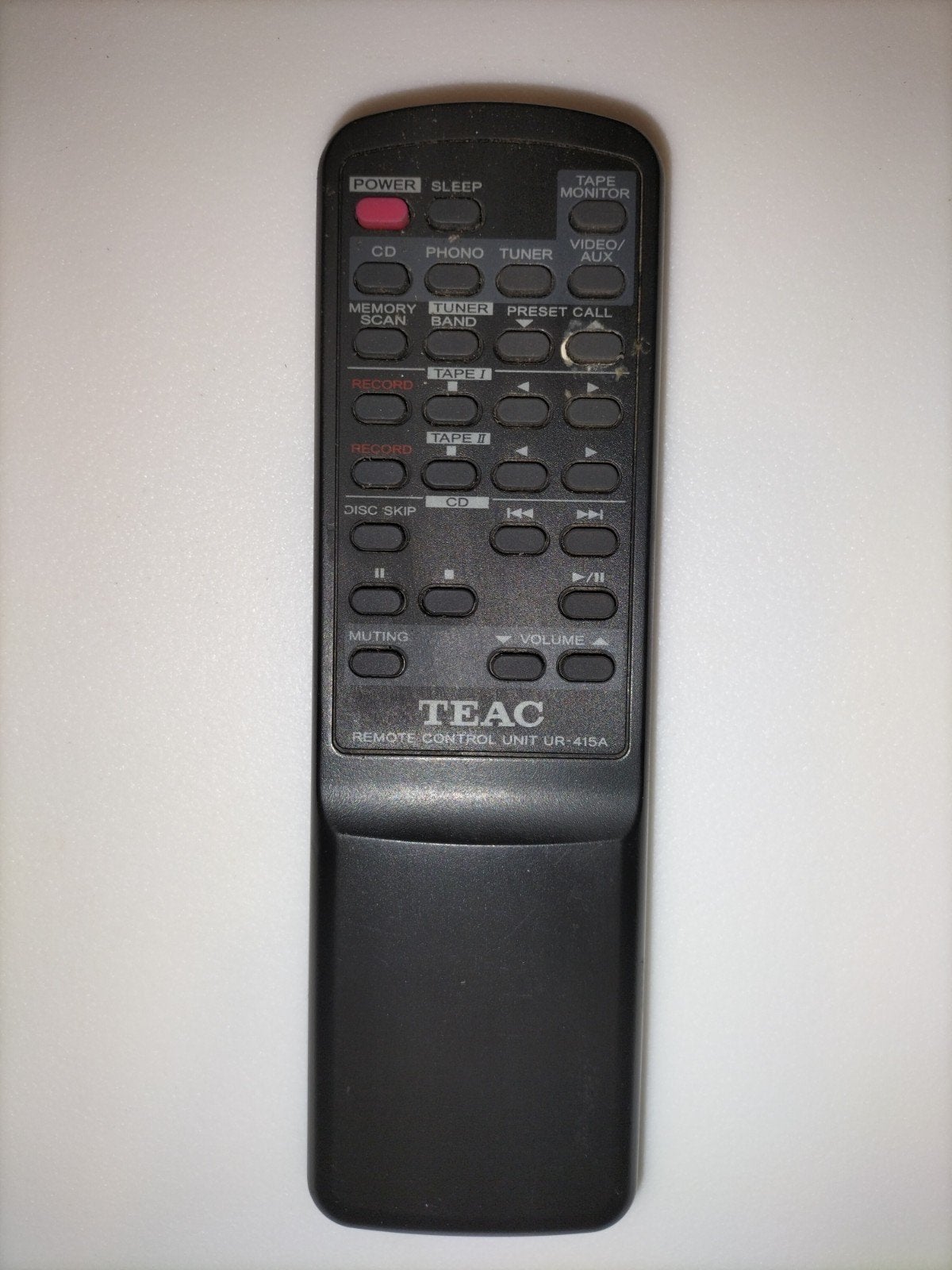 Originele TEAC UR-415A Afstandsbediening, Ophalen of Verzenden, Gebruikt, Origineel, Receiver of Versterker