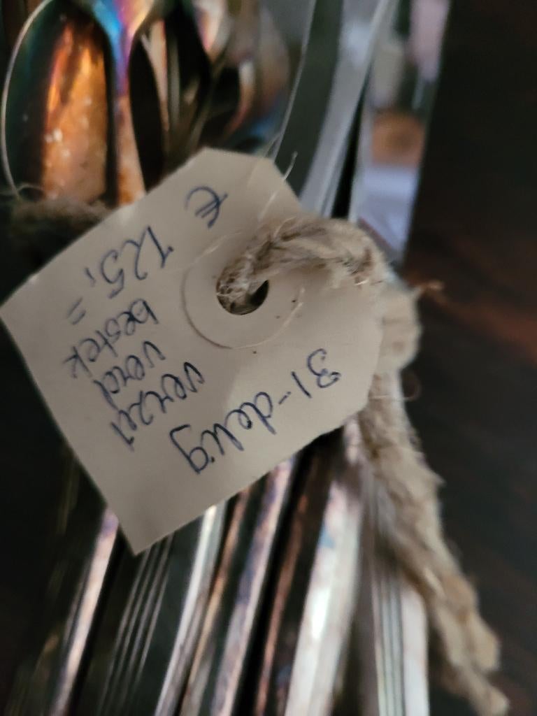 Lotje  bijna antiek bestek zwaar verzilverd 31-delig, Antiek en Kunst, Antiek | Bestek, Ophalen of Verzenden