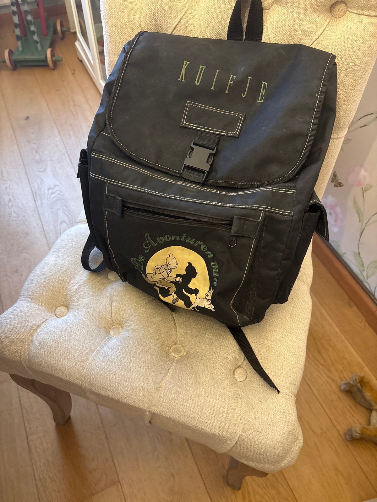 Kuifje Rugzak - De Avonturen van Kuifje, Sieraden, Tassen en Uiterlijk, Tassen | Rugtassen, Gebruikt, Overige merken, 25 tot 40 cm