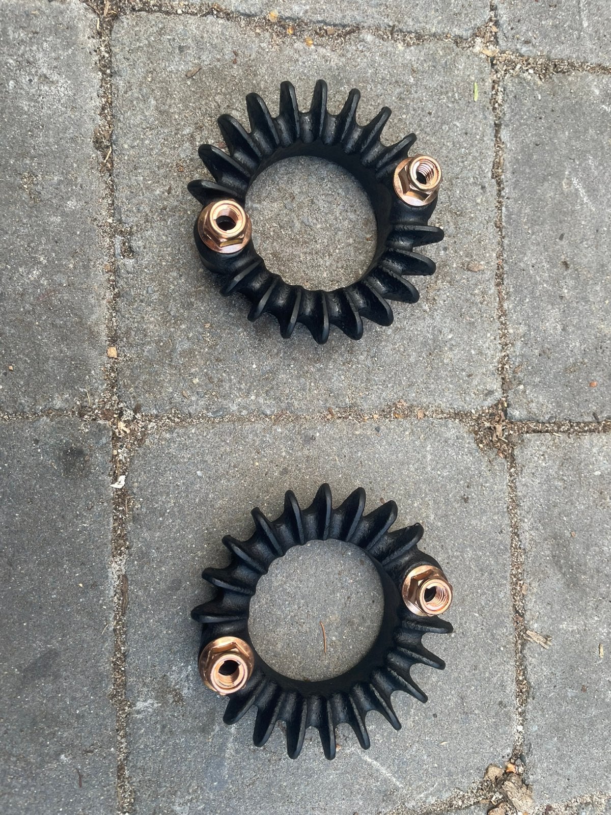Honda CB450K CL450 uitlaat flenzen ringen, Motoren, Ophalen of Verzenden