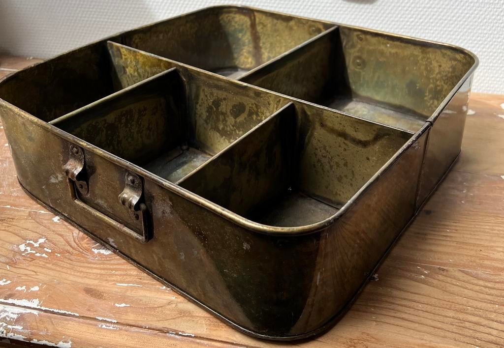 Zinken bak/krat, Ophalen of Verzenden, Zo goed als nieuw, Vierkant, Overige materialen