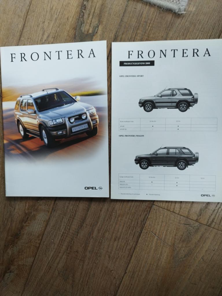 Opel Frontera brochure 1999 + technische bijlage, Opel, Zo goed als nieuw, Opel, Ophalen of Verzenden