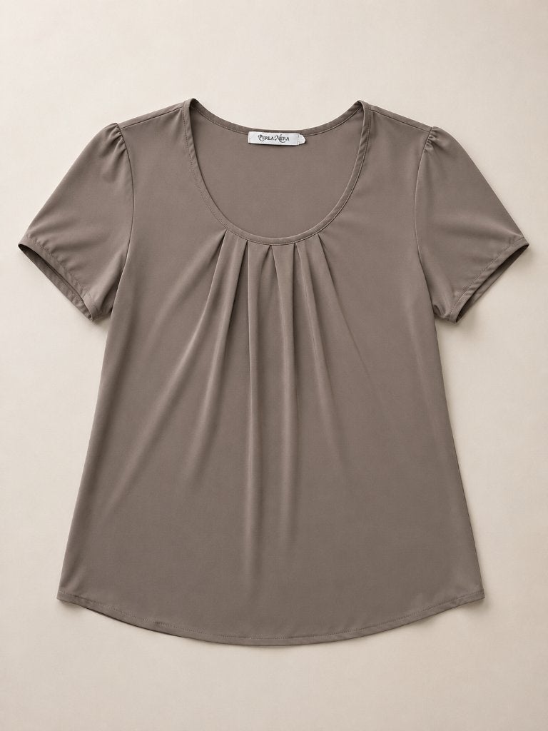 Perla Nera blouse taupe – luxe kwaliteit – elegante top, Kleding | Dames, Bruin, Ophalen of Verzenden, Zo goed als nieuw, Maat 38/40 (M)