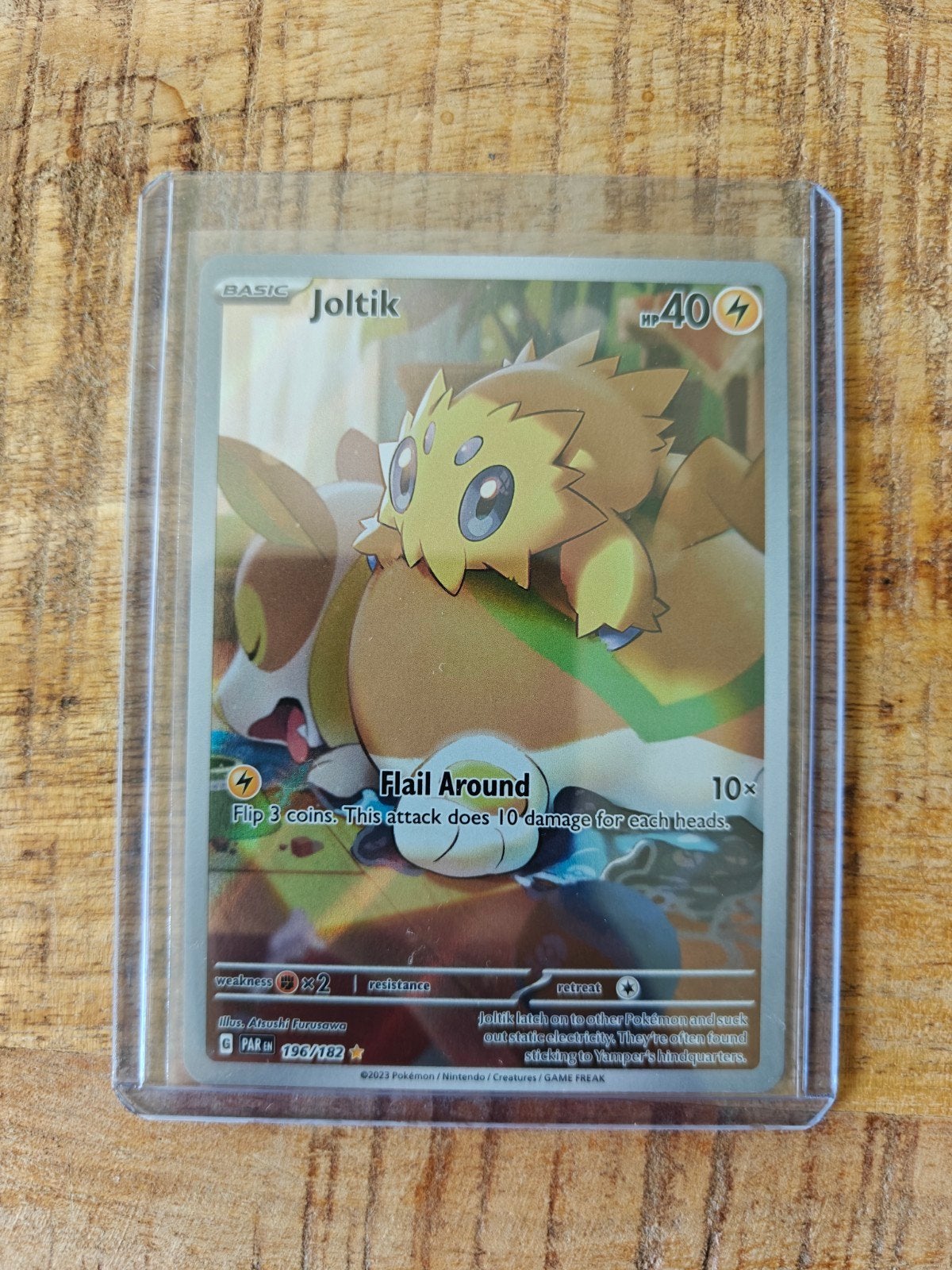 Joltik 196/182 Illustration Rare Pokemon Paradox Rift NM, Ophalen of Verzenden, Zo goed als nieuw, Losse kaart, Foil