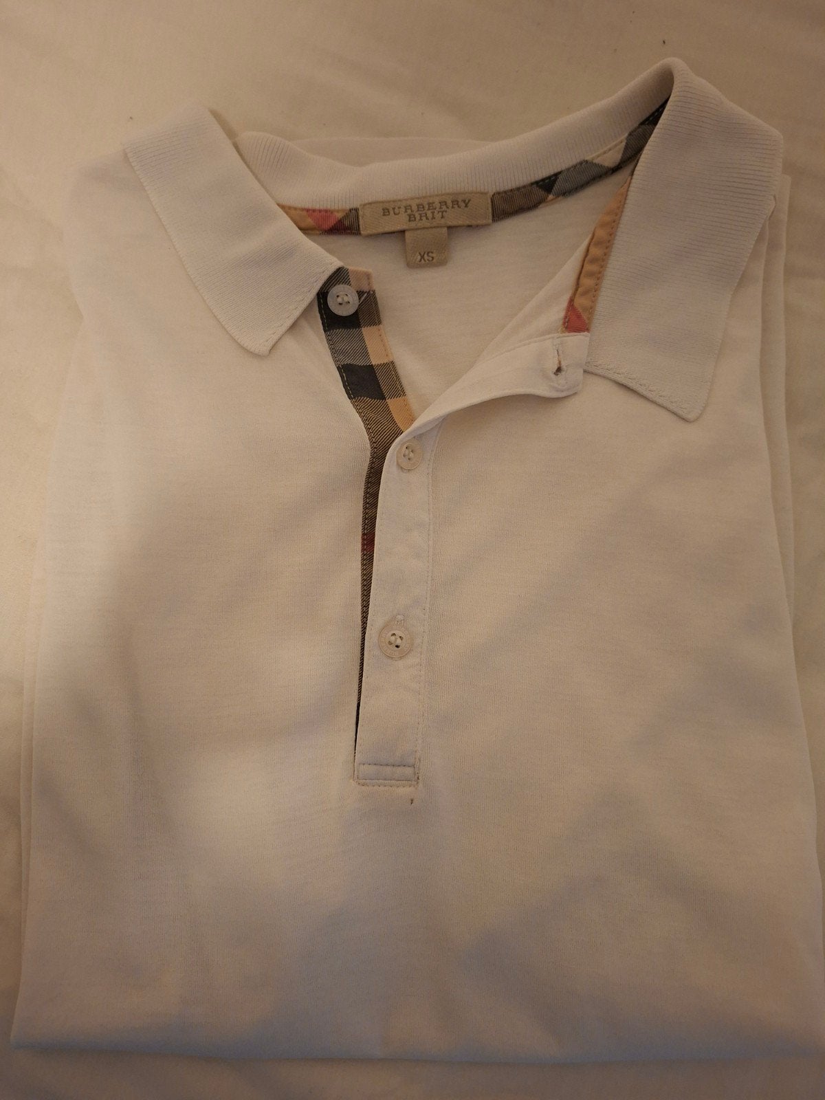 Burberry Brit Polo Shirt Wit XS, Kleding | Heren, Wit, Ophalen of Verzenden, Maat 46 (S) of kleiner, Burberry Brit