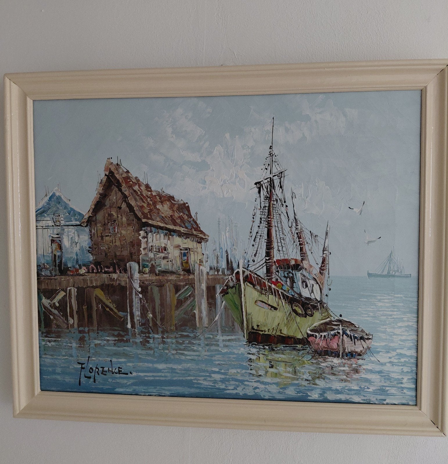 Schilderij 'Florence' 47x57 cm - Maritiem tafereel met visse, Ophalen of Verzenden