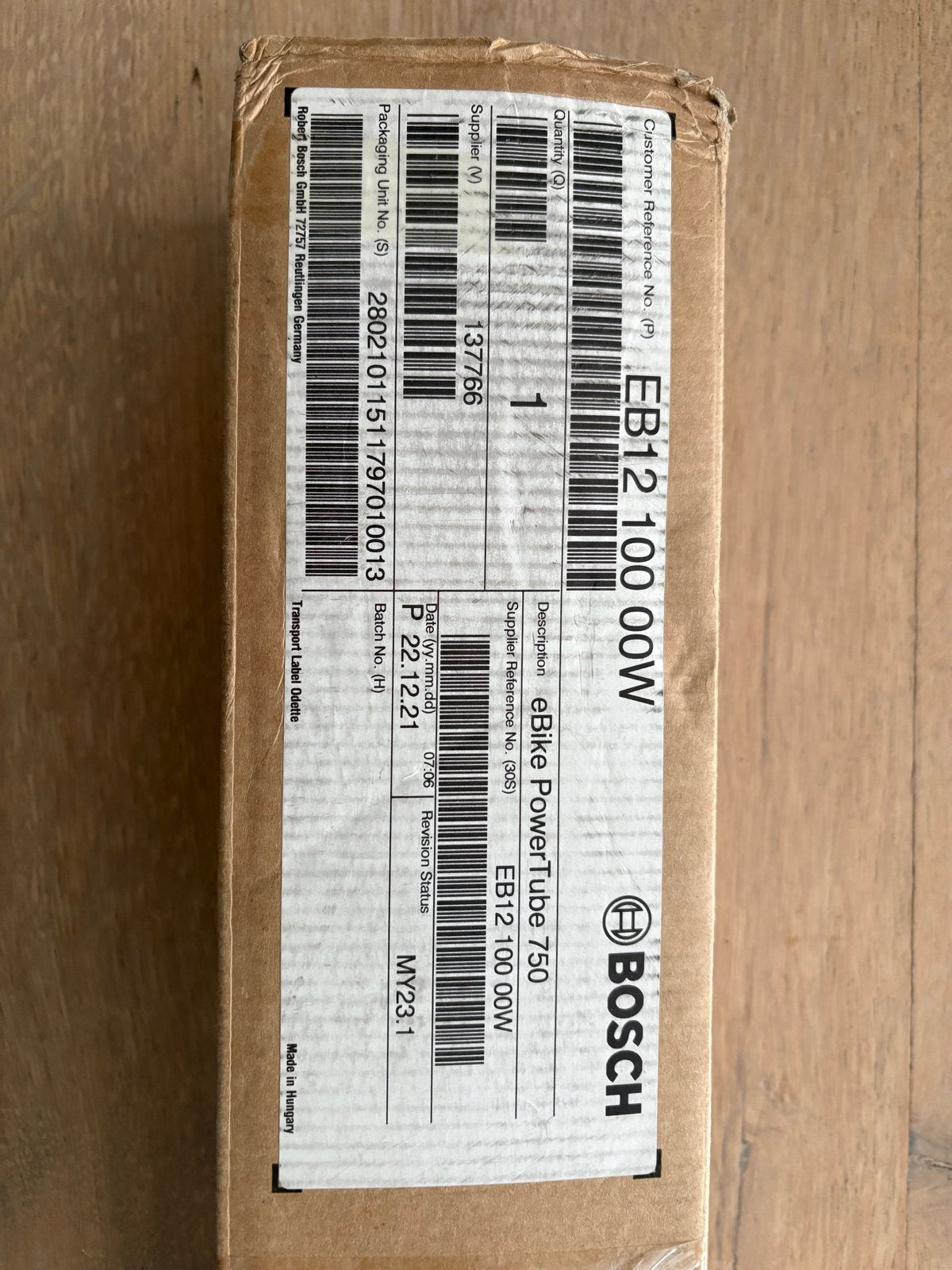Bosch PowerTube 750 Wh eBike accu - Nieuw in doos, Ophalen of Verzenden, Nieuw