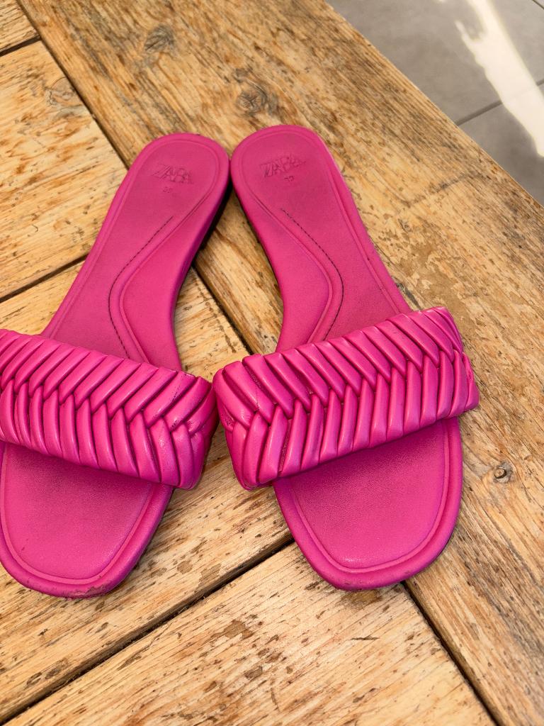 Zara sandalen, Zara, Zo goed als nieuw, Roze, Sandalen of Muiltjes
