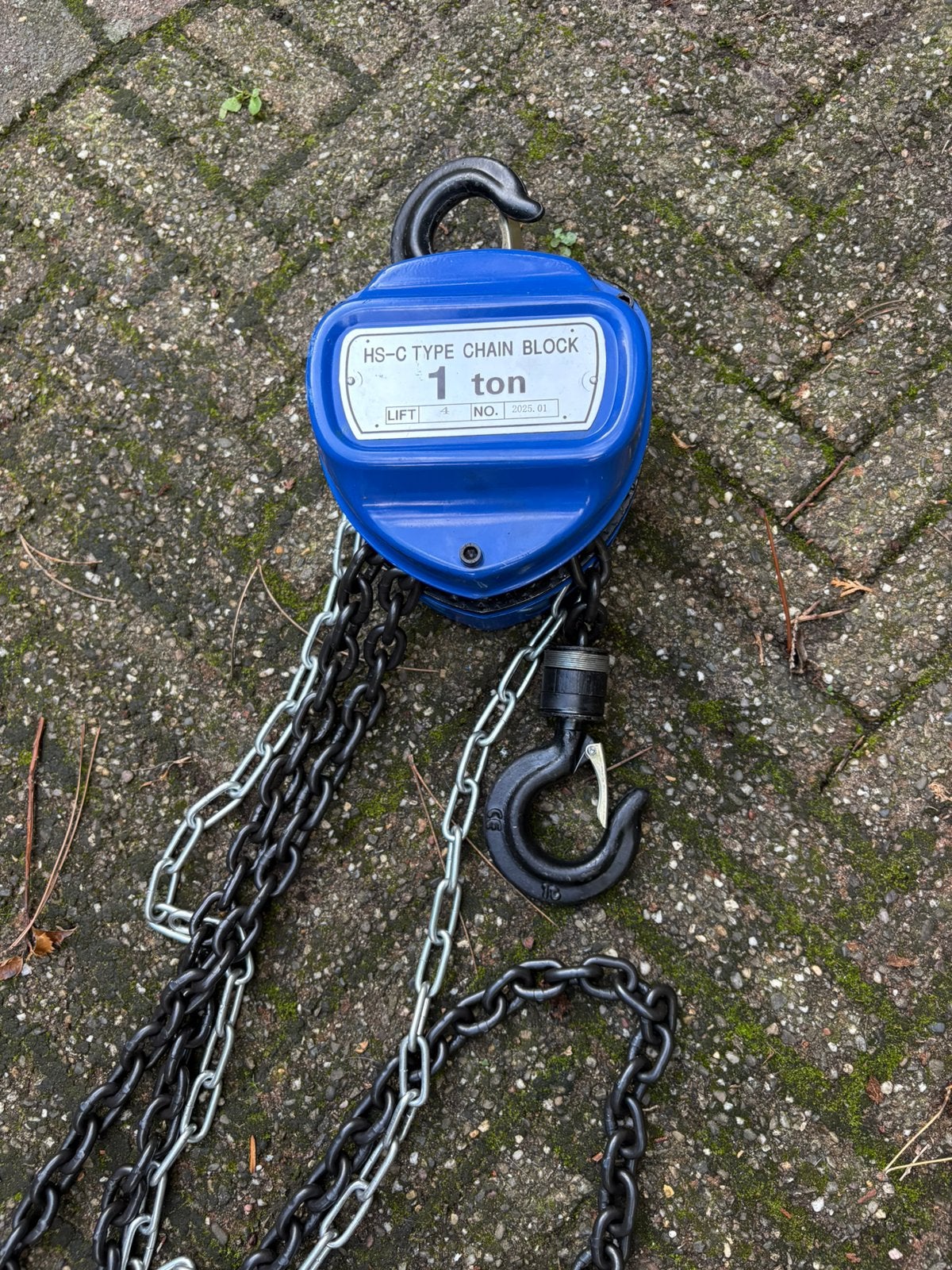 1 ton kettingtakel 2x, Ophalen, Zo goed als nieuw