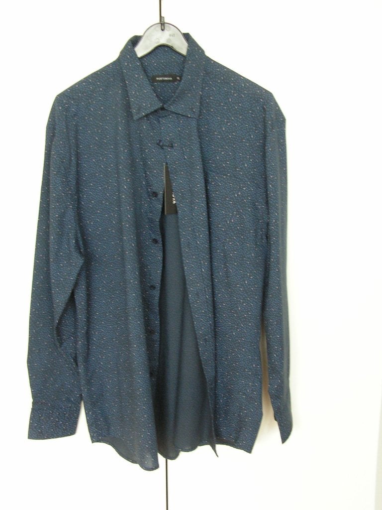 NIEUW blauw-wit overhemd maat XL van Portonova., Blauw, Portonova, Nieuw, Ophalen of Verzenden