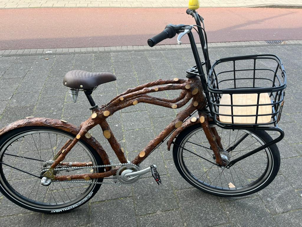 Wouden Cruser fiets Art pice, Fietsen en Brommers, Ophalen, Gebruikt, Heren, Aluminium