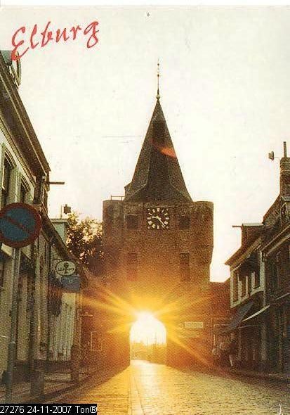 Ansichtkaart	Elburg	Vispoort, Verzenden, 1960 tot 1980, Gelopen, Gelderland
