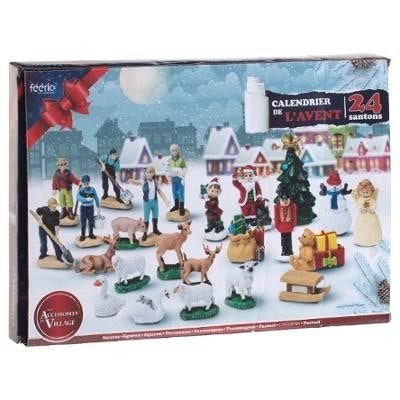Kerstdorp accessoires - 24 delig - advent kalender - Nieuw, Ophalen of Verzenden, Nieuw