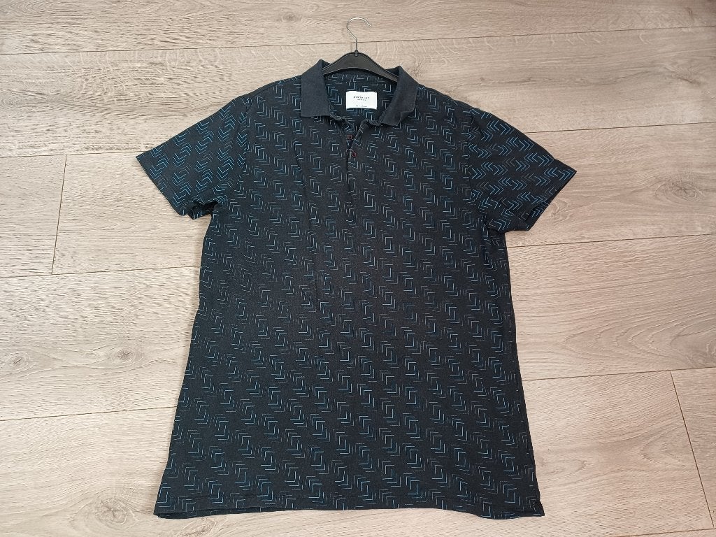 blauwe polo Distrikt mt L, Maat 52/54 (L), Blauw, Ophalen of Verzenden, Distrikt Nørrebro
