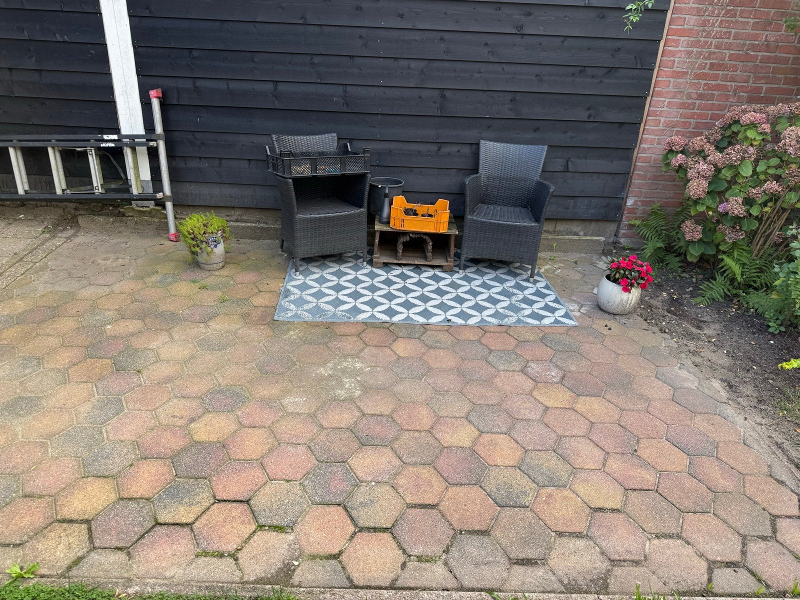 Gebruikte terrastegels - zeskantig, Ophalen, Gebruikt, 10 m² of meer, Beton