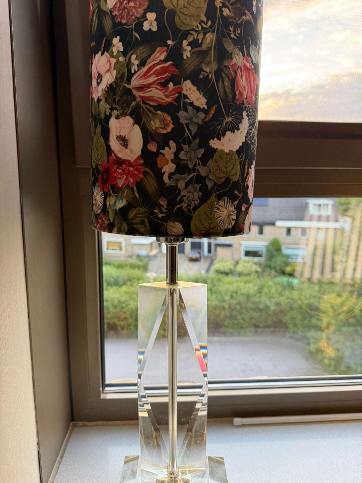 2 Lampen met kristallen voet, Huis en Inrichting, Lampen | Vloerlampen, Ophalen, Zo goed als nieuw, Minder dan 100 cm