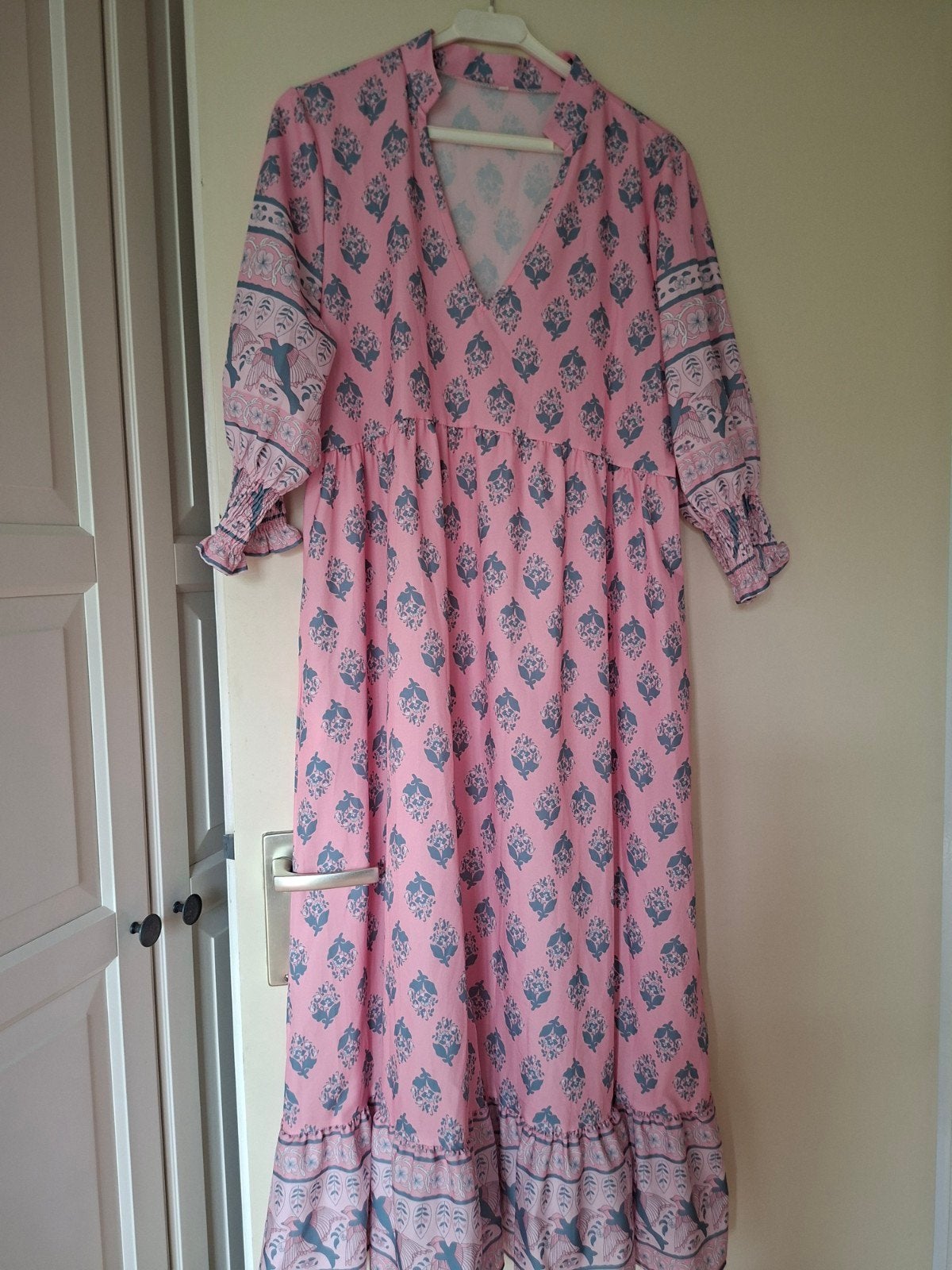 Boho/Ibiza stijl jurk maat M, Ophalen of Verzenden, Zo goed als nieuw, Maat 38/40 (M), Onder de knie