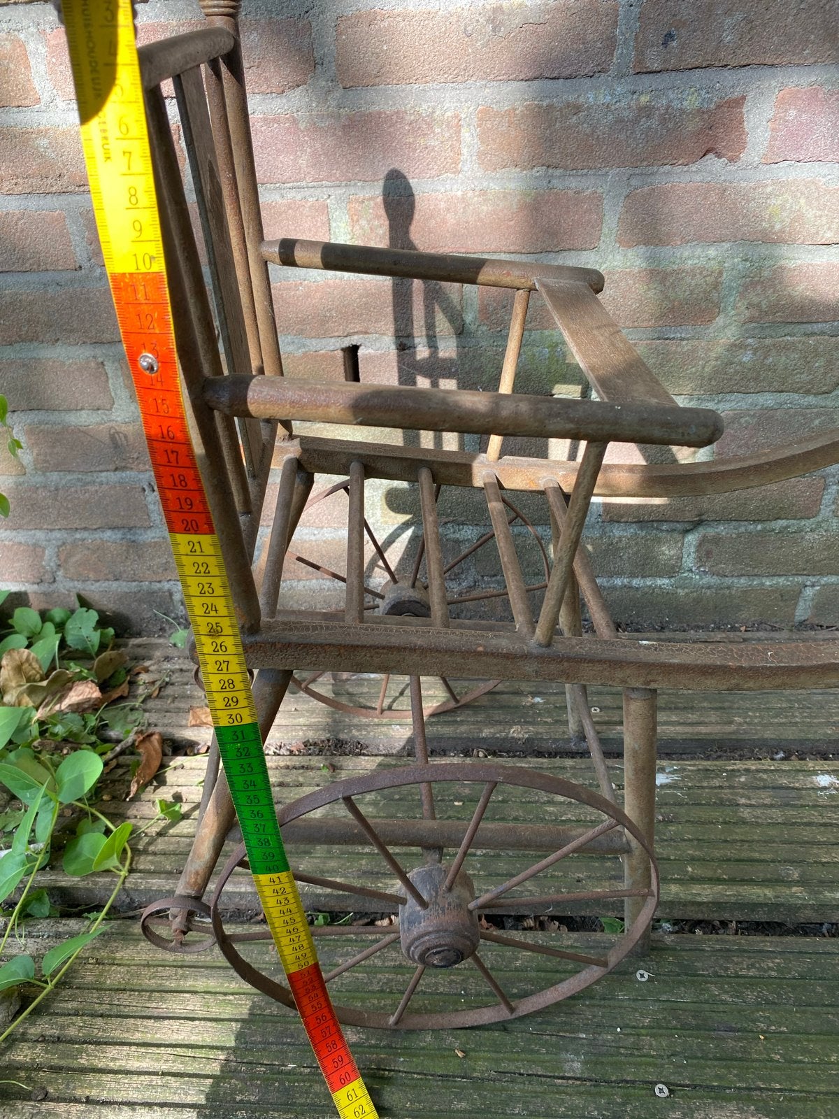 Antieke houten poppenwagen uit de jaren '20 - Uniek!, Antiek en Kunst, Antiek | Speelgoed, Ophalen