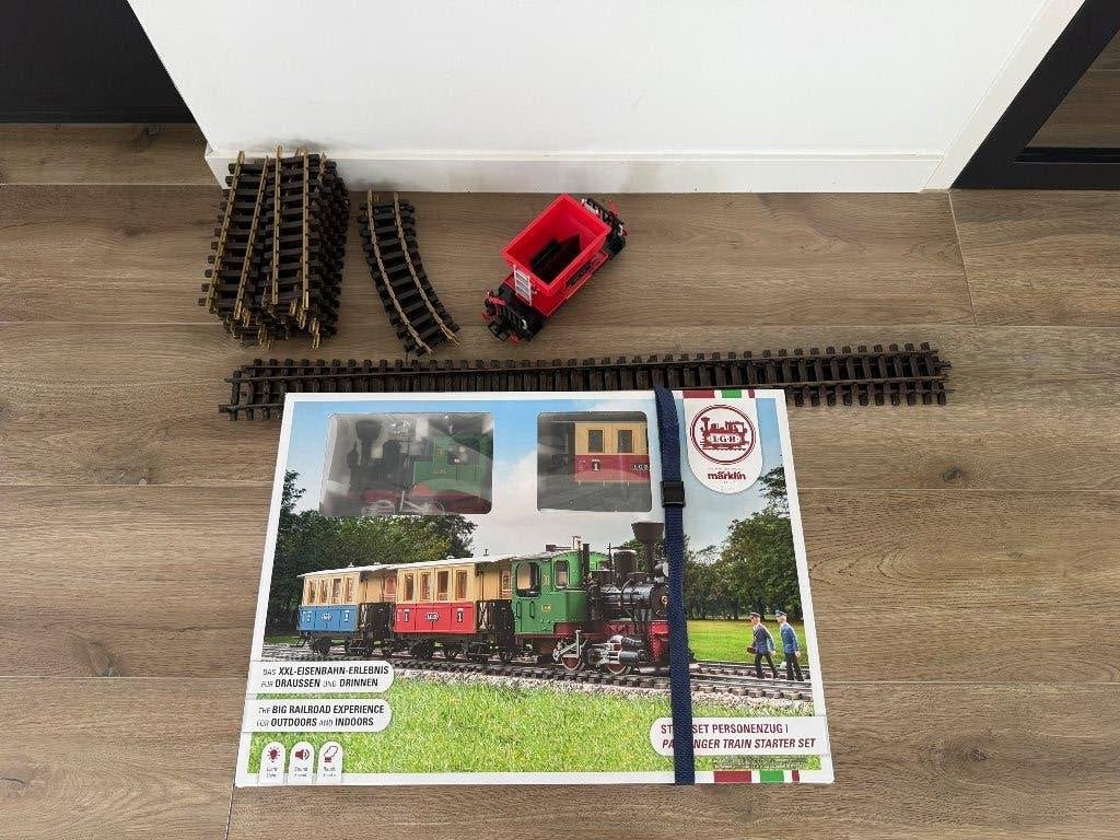 LGB 70307 startset met extra spoor en wagon, Ophalen, Treinset, Gelijkstroom, Zo goed als nieuw