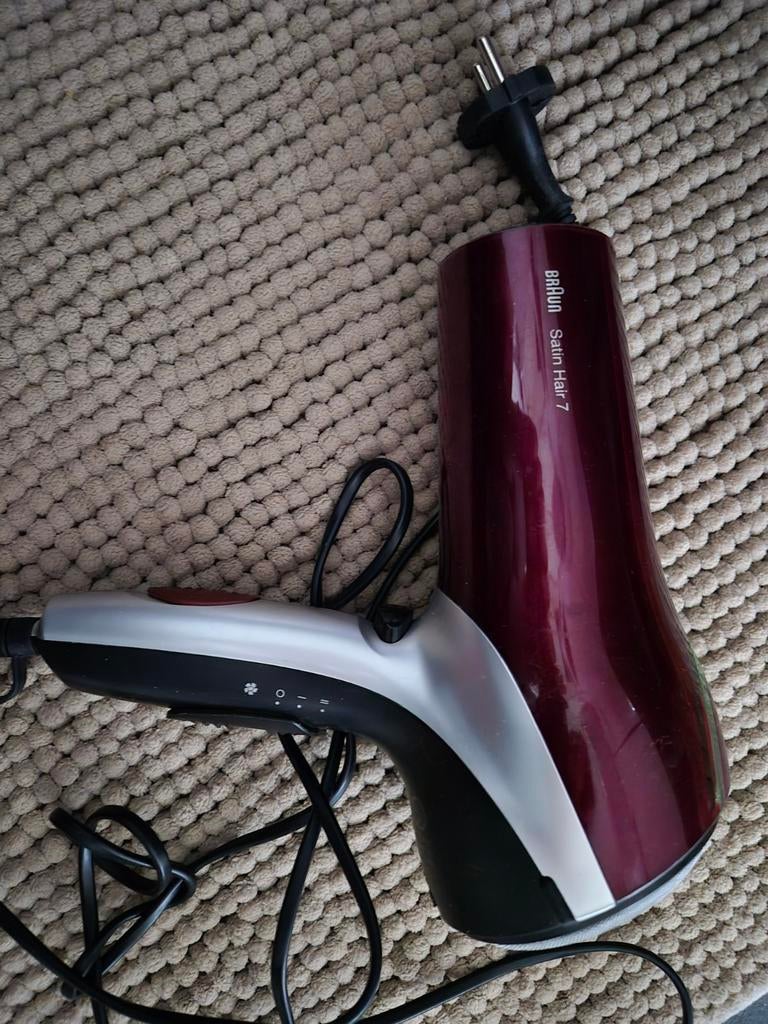 Braun Satin Hair 7 Föhn met diffuser, Ophalen of Verzenden, Gebruikt, Föhn of Haardroger