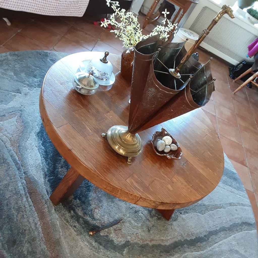 Zware antieke, originele, koperen, paraplu  standaard., Ophalen, Koper