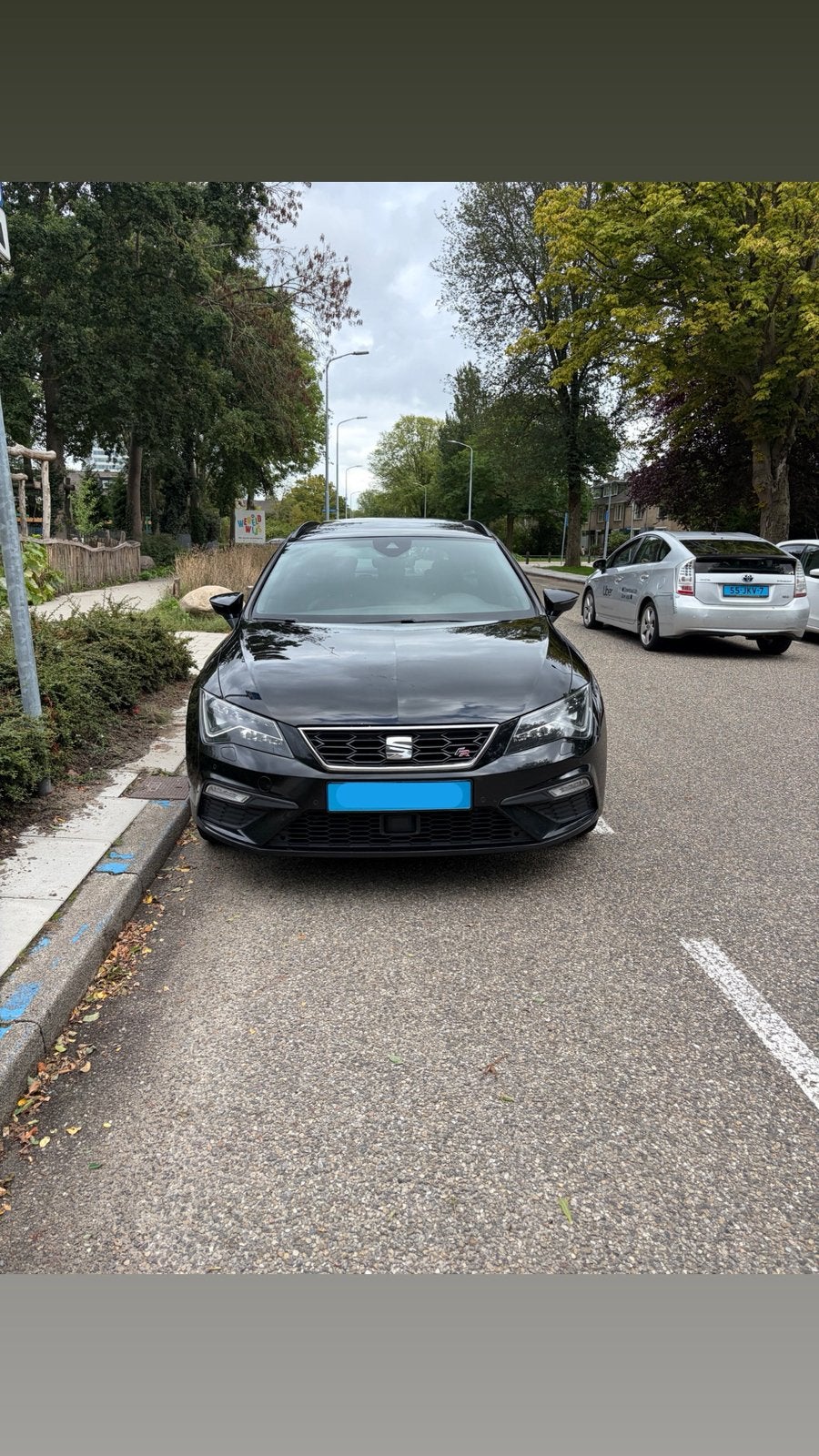SEAT Leon FR 2.0 TDI Pano DSG Automaat – 2018 – Diesel, Auto's, 4 cilinders, 150 pk, Leon, Zwart