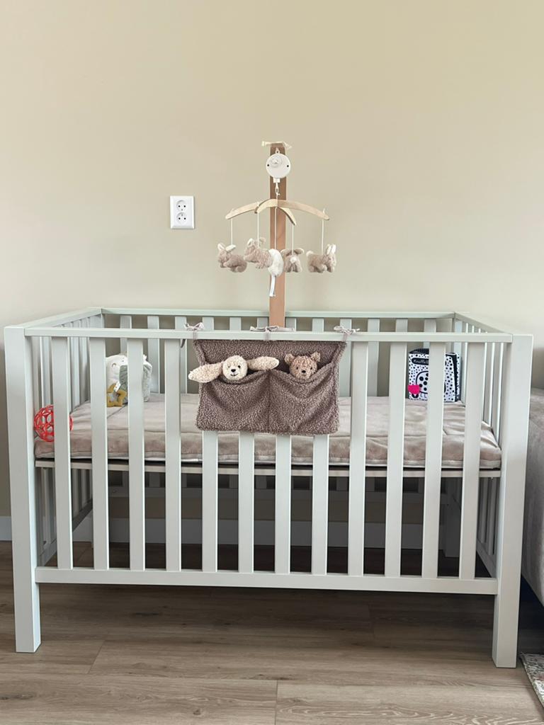 Europe Baby Casper Tweelingbox Oatmeal, Ophalen, Gebruikt, Rechthoekig, Boxkleed