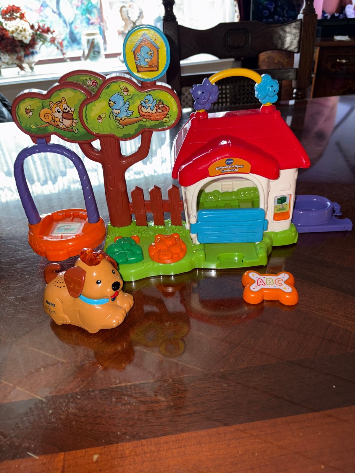 VTech Zoef Zoef Dieren Speelset met Hondenhok, Ophalen of Verzenden, Gebruikt, Overige typen, Met licht