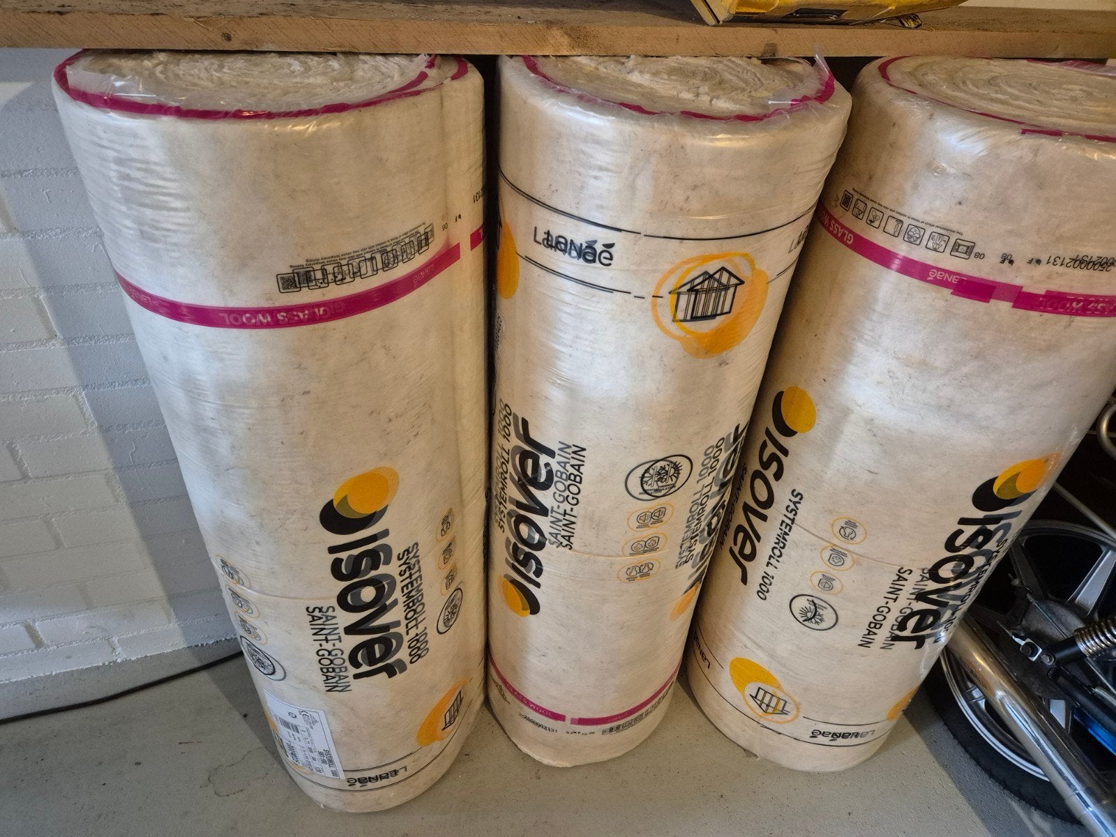 Nieuwe rollen glaswol isolatie - extra isolerende waarde, Ophalen, Nieuw, 15 m² of meer, Glaswol