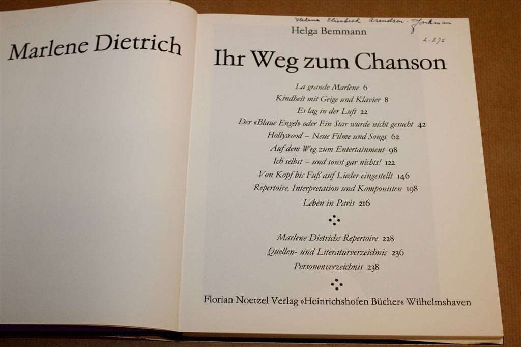 Marlene Dietrich — Ihr Weg zum Chanson, Duitse Biografie, Boeken, Ophalen of Verzenden, Gelezen