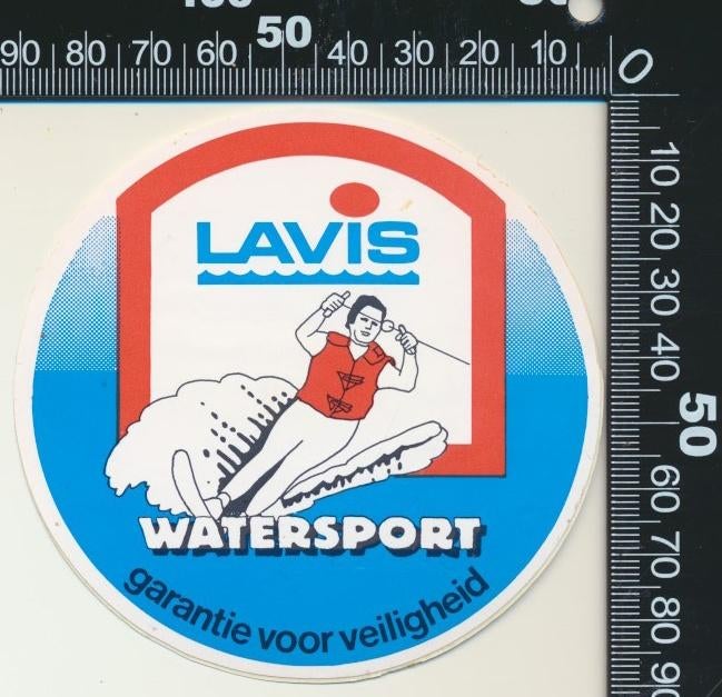 Sticker: Lavis - Watersport, Verzamelen, Stickers, Zo goed als nieuw, Sport, Ophalen of Verzenden