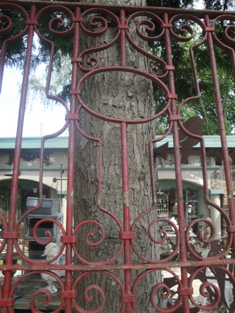 groot antiek hekwerk geklonken poort, Ophalen, Gebruikt, IJzer, Sierhekwerk