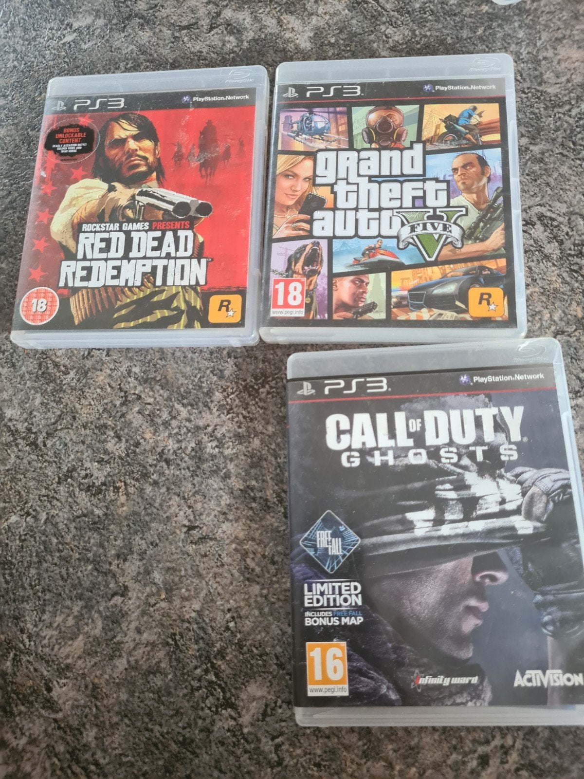 PS3 Games: Red Dead Redemption, GTA V, Call of Duty Ghosts, Avontuur en Actie, Online, Gebruikt, Vanaf 18 jaar