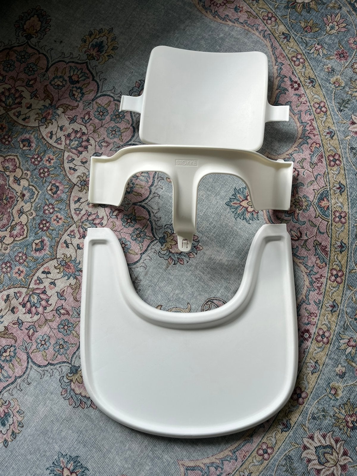 Stokke tripp trapp babyset en playtray, Kinderen en Baby's, Kinderstoelen, Ophalen, Gebruikt, Meegroeistoel, Afneembaar eetblad
