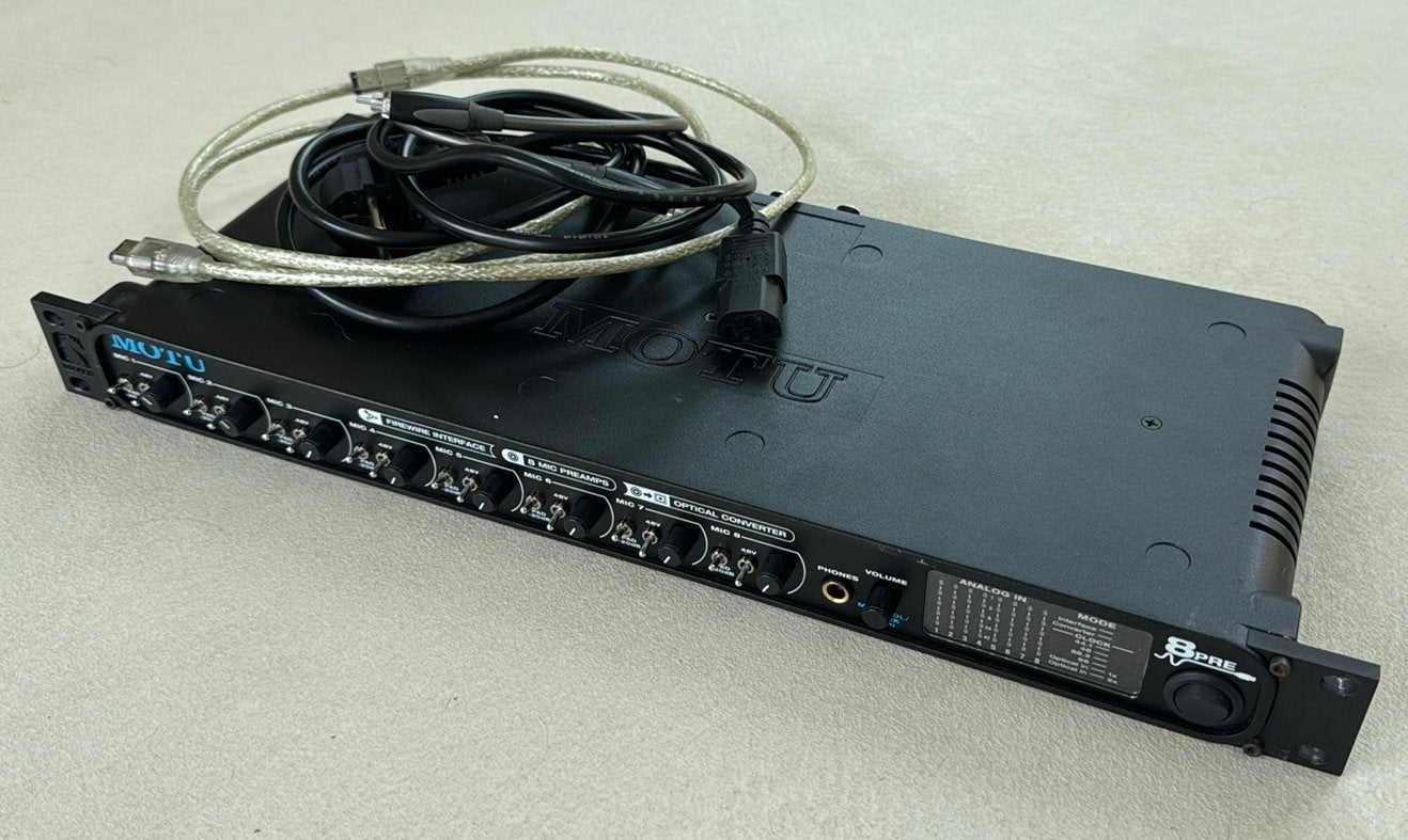 MOTU 8pre 96kHz Firewire audio interface (8 kanalen), Ophalen, Gebruikt, 5 tot 10 kanalen, Microfooningang