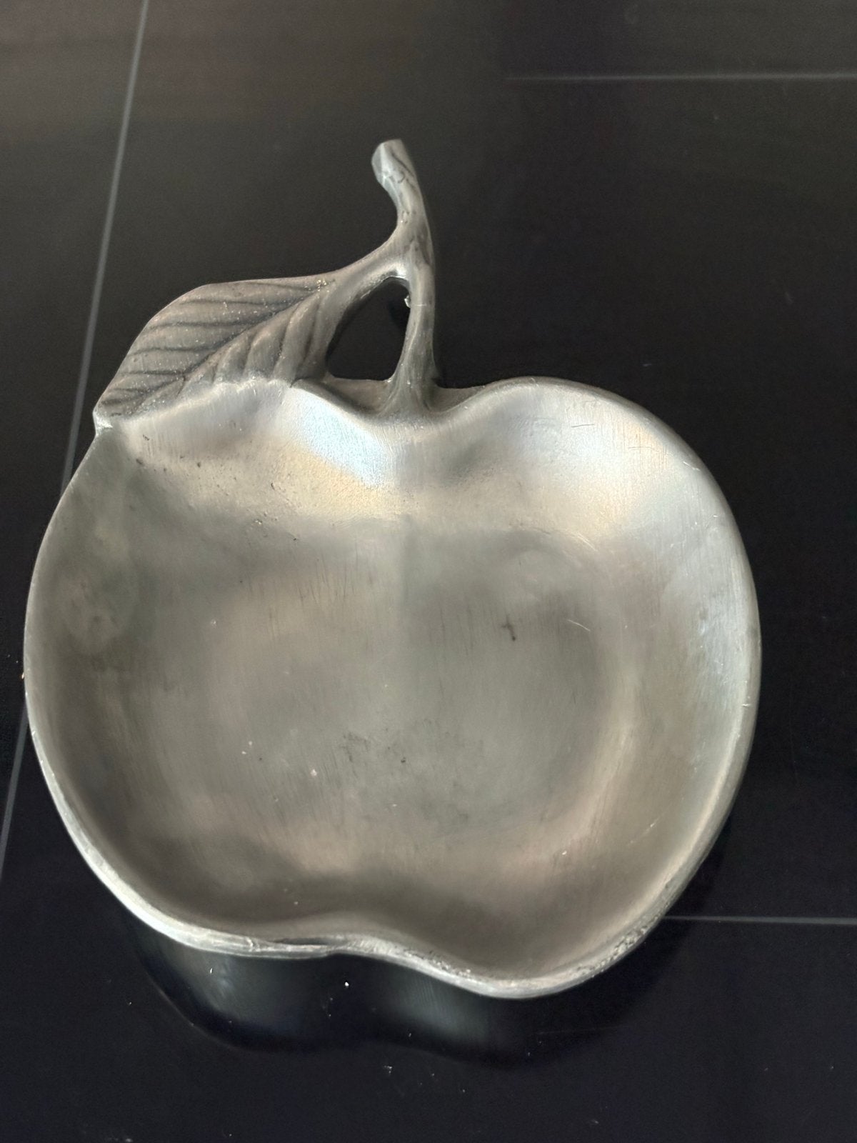 Vintage tinnen appelschaaltje Decoratief schaaltje 94% tin, Ophalen of Verzenden