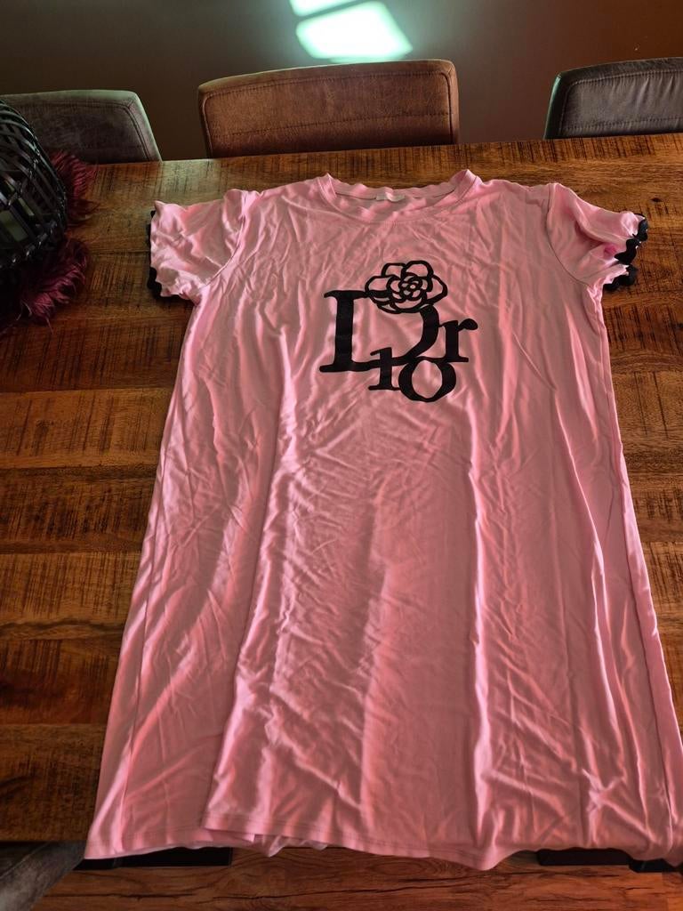 Roze pyjama jurk Dior - Maat 46/48, Dior, Ophalen of Verzenden, Gedragen, Maat 46/48 (XL) of groter