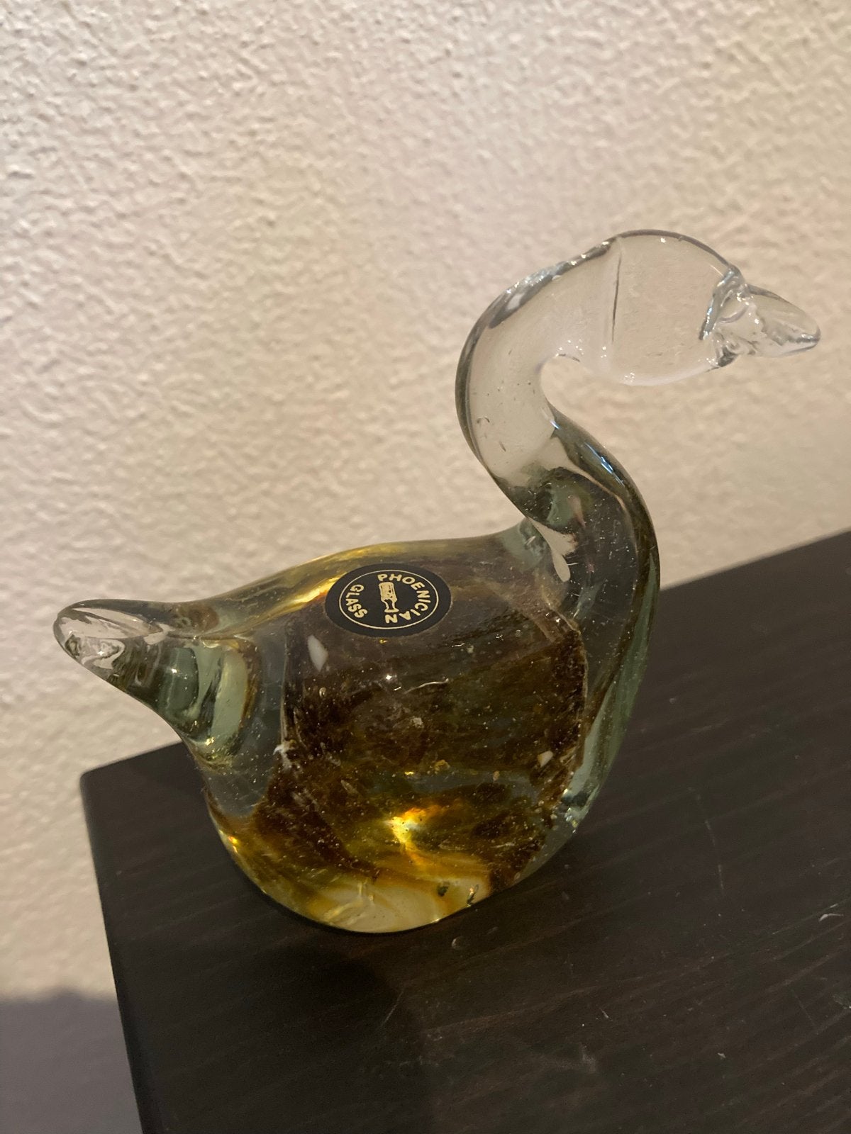 Handgeblazen Phoenician Glass Malta eend - massief 7,5cm, Ophalen of Verzenden