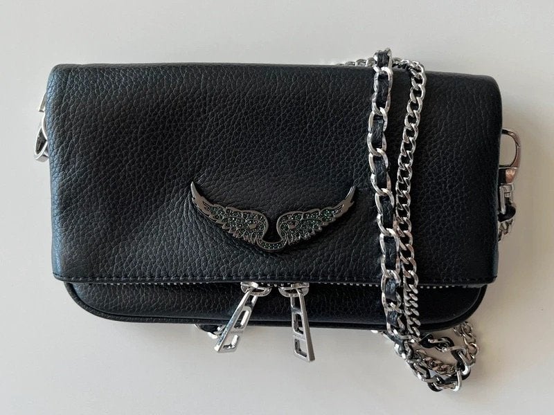 Zadig&Voltaire Rock Clutch, Sieraden, Tassen en Uiterlijk, Tassen | Damestassen, Zo goed als nieuw, Schoudertasje, Zwart, Ophalen of Verzenden