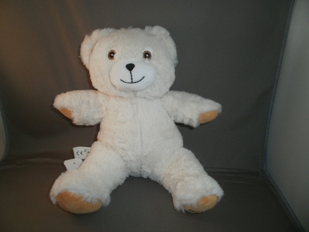 robijn beer 26 cm wit harig velours snuitje met geborduurde, Kinderen en Baby's, Speelgoed | Knuffels en Pluche, Beer, Nieuw, Ophalen of Verzenden