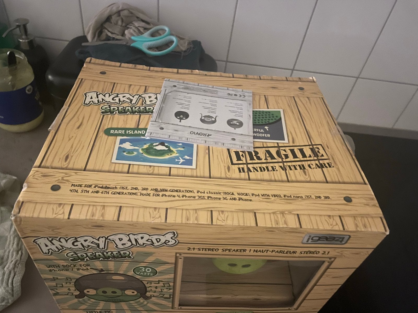 Angry Birds Speaker 2.1 met iPod/iPhone Dock (30 Watt), Overige merken, Stereo speakers, Nieuw, Ophalen of Verzenden