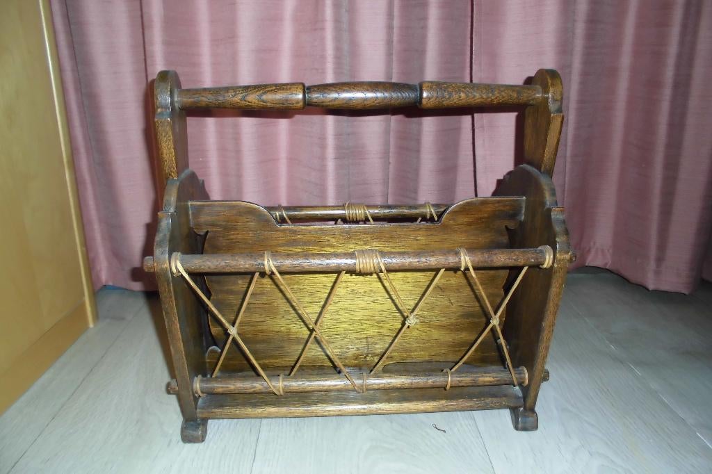 vintage houten lektuur bak, Ophalen of Verzenden