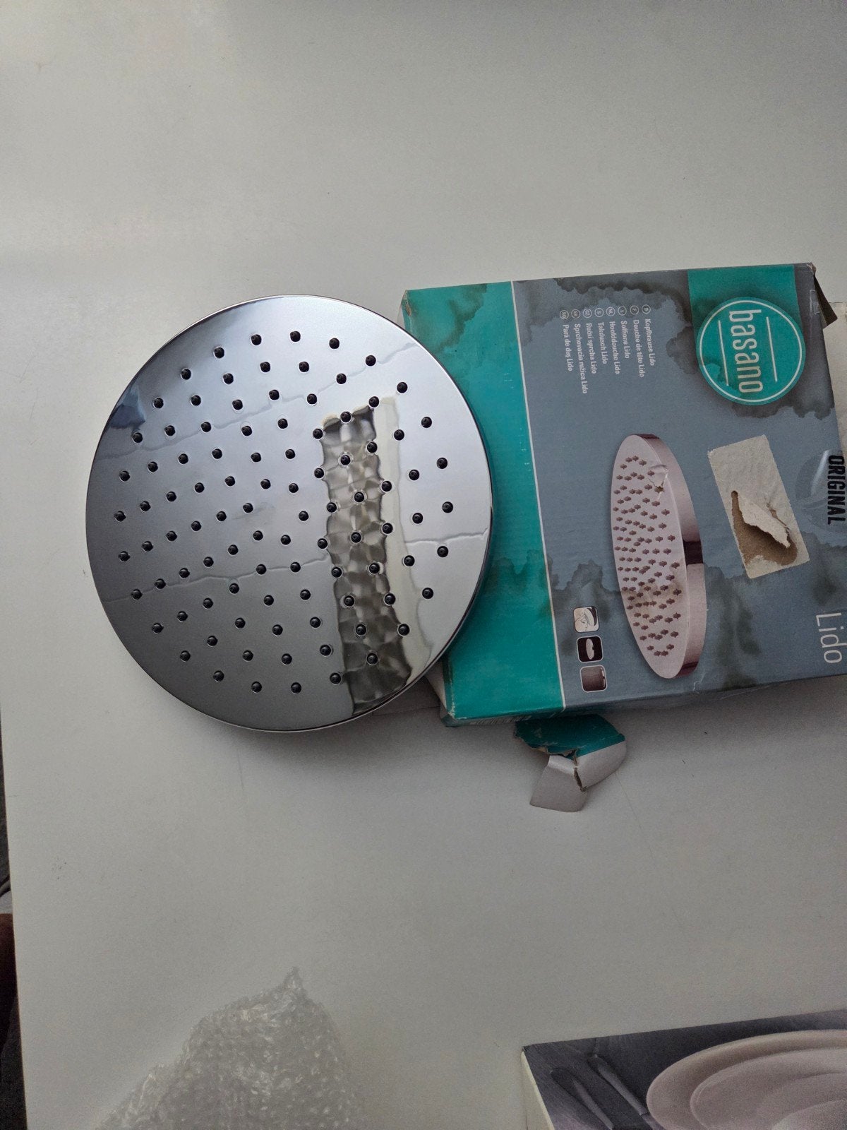 Nieuwe hoofddouche, voor aan het plafond., Ophalen of Verzenden, Nieuw, Wit
