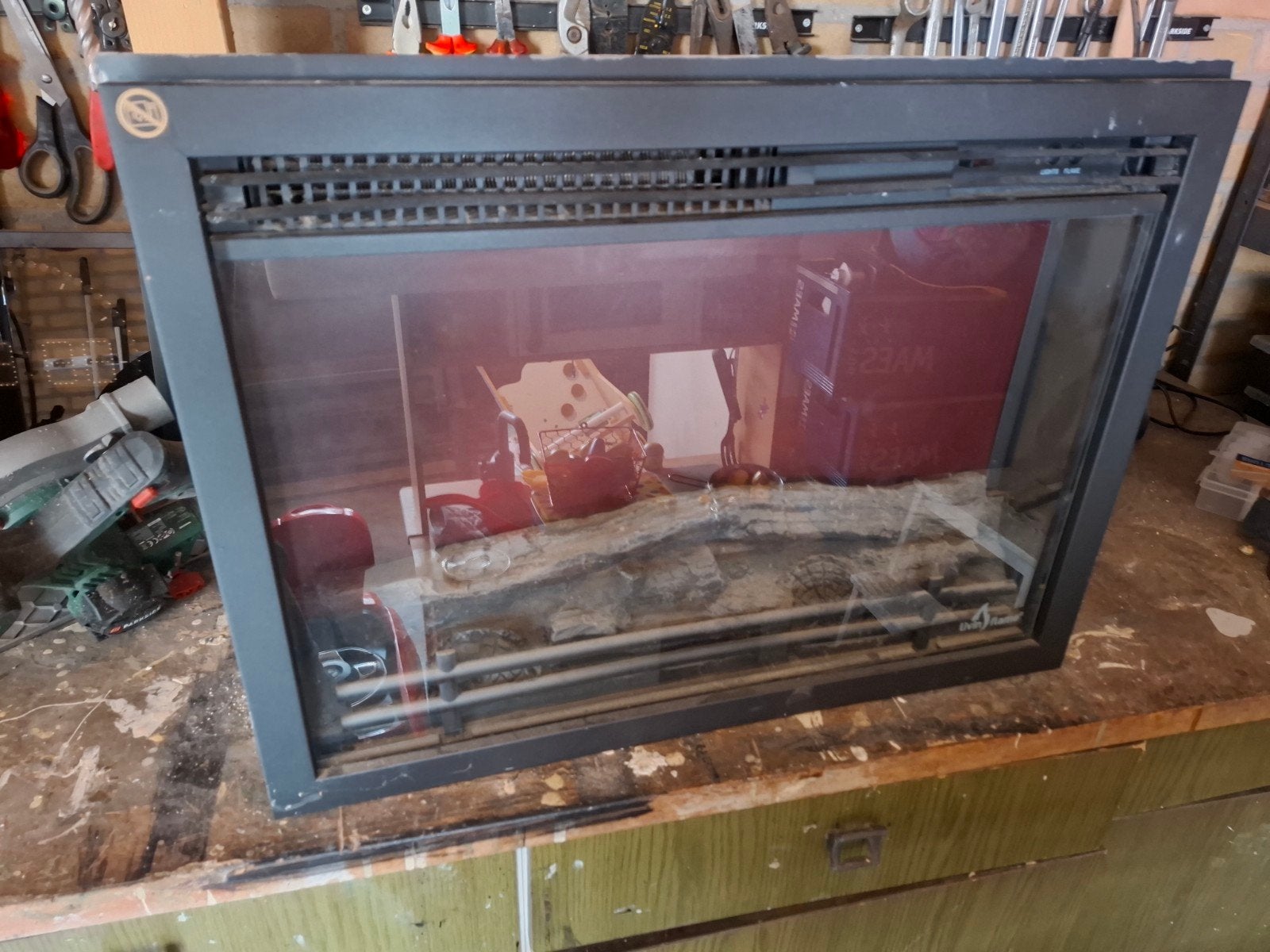 Sfeerhaard met warmtefunctie - Livin Flame EF61A, Ophalen, Gebruikt, Vrijstaande haard, Elektrische haard