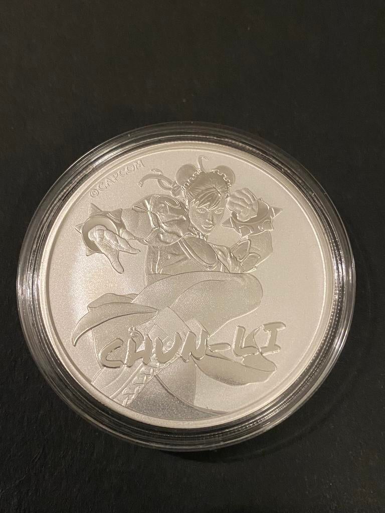 Tuvalu - Street fighter - Chun li -2022 oplage 15.000 stuks!, Ophalen of Verzenden, Zilver
