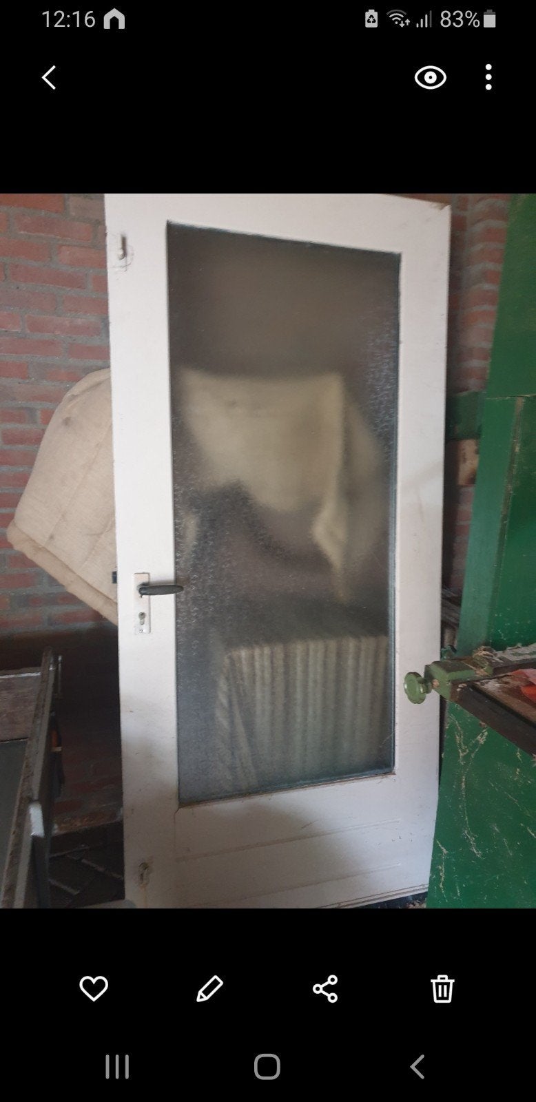 Merbau buitendeur 125,00, Ophalen, Gebruikt, Minder dan 25 mm, Overige typen