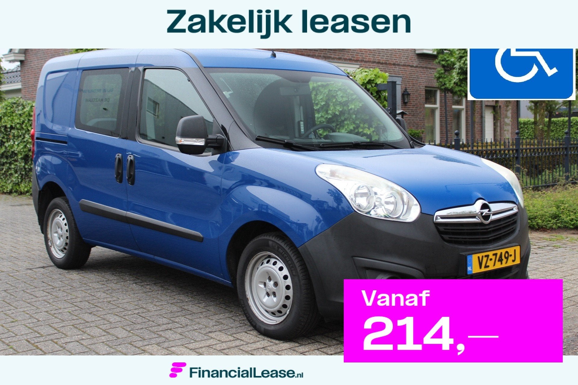 Opel Combo 1.6 CDTi 90PK E5 Rolstoelauto zelfrijder Spacedri, Euro 5, Stof, Gebruikt, 4 cilinders