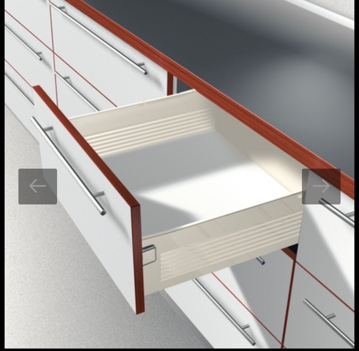 Blum metaboxlade los, 5 laden of meer, 100 tot 150 cm, Zo goed als nieuw, 25 tot 50 cm