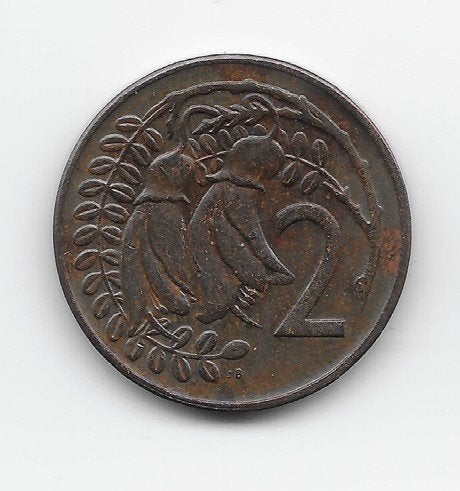 Nieuw-Zeeland 2 cents 1969 KM# 32.1, Postzegels en Munten, Munten | Oceanië, Verzenden, Losse munt