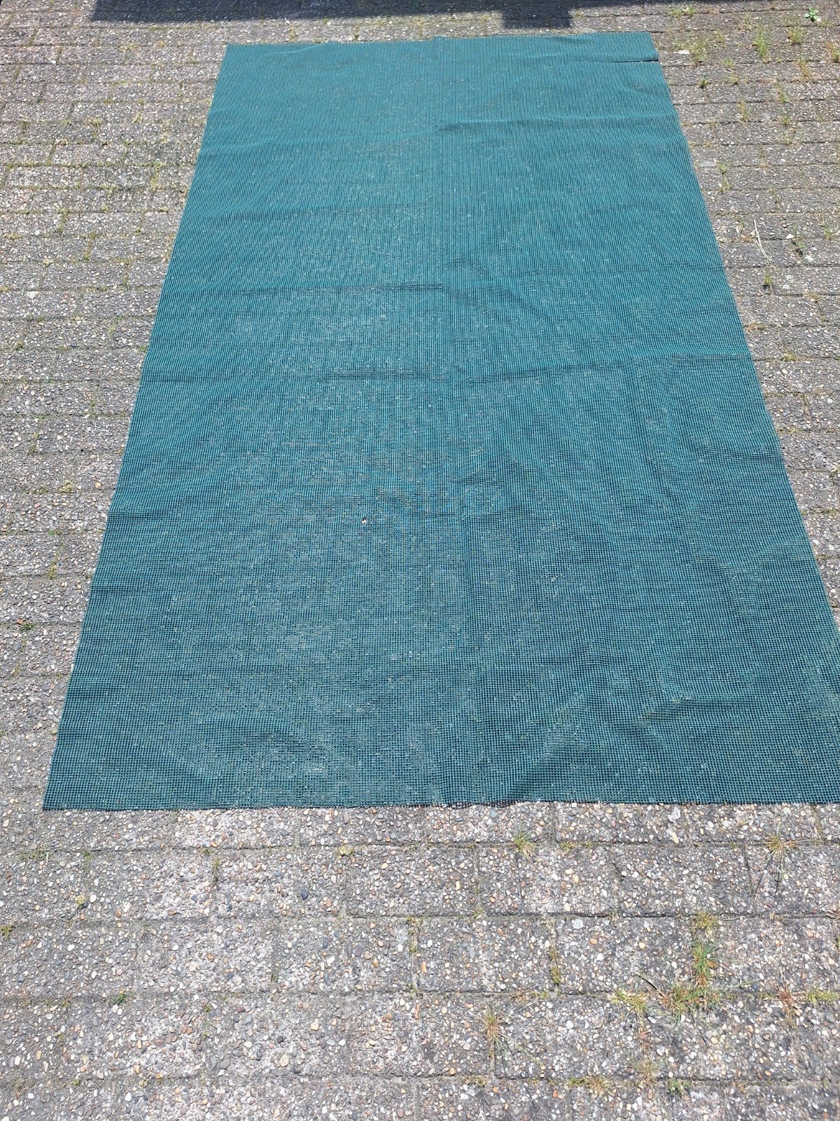 Vloertapijt groen voor tent/caravan(2), Caravans en Kamperen, Ophalen of Verzenden, Gebruikt